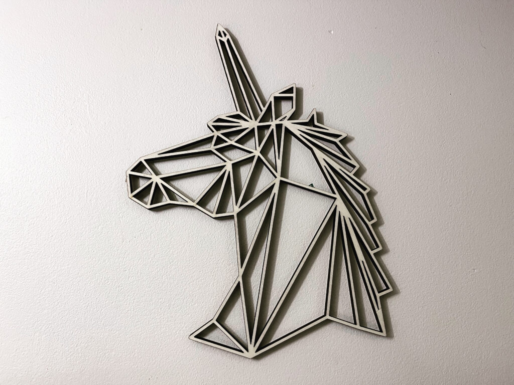 Animaux géométriques découpés au laser bois travaillent atelier fabrication main chambre d'enfant cadeau, cadeau anniversaire, bois, décoration intérieure, plaisir, offrir, cadeau original