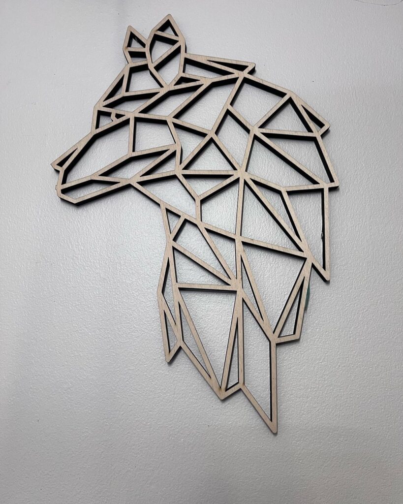 Animaux géométriques découpe laser bois travail artisanal sur mesure
